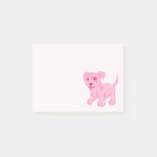 Roze puppy post-it® notes (Voorkant)