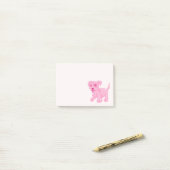 Roze puppy post-it® notes (Op bureau)