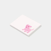 Roze puppy post-it® notes (Schuin)