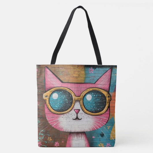 Roze Purfectie Retro Tote Bag (Voorkant)