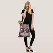 Roze Purfectie Retro Tote Bag (Op model)