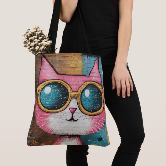 Roze Purfectie Retro Tote Bag (Dichtbij)