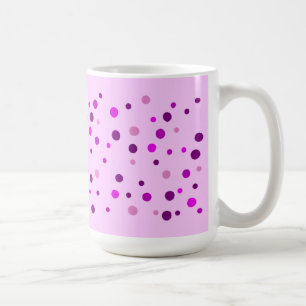 Roze Purpke en Violet Polka Dots Lichtroze Mokken