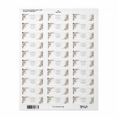 Roze Purple Flowers & Butterflies Adres Etiket (Full Sheet)