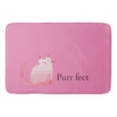 Roze Purrfect Cat Badmat (Voorkant)