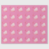 Roze Purrfect Cat Cadeaupapier (Vlak)