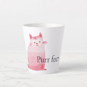 Roze Purrfect Cat Latte Mok (Voorkant)