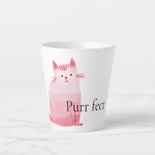 Roze Purrfect Cat Latte Mok