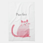 Roze Purrfect Cat Theedoek (Verticaal)