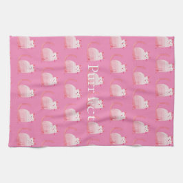 Roze Purrfect Cat Theedoek
