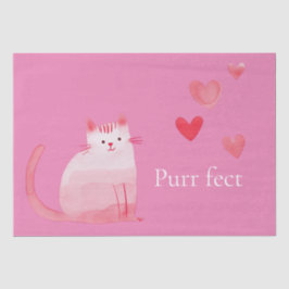Roze Purrfect Cat Tissuepapier