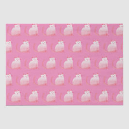 Roze Purrfect Cat Tissuepapier