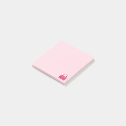 Roze Purse Emoji Post-it® Notes (Schuin)