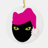 Roze Pussycat-Ornament Keramisch Ornament (Voorkant)