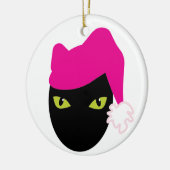 Roze Pussycat-Ornament Keramisch Ornament (Links)