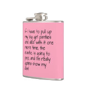 Roze put Big Girl Panties Wordnaam op maat Heupfles (Links)