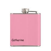 Roze put Big Girl Panties Wordnaam op maat Heupfles (Achterkant)