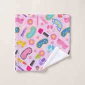 Roze Pyjama Feestje  Bad Handdoek (Wasdoekje)