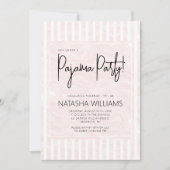 Roze Pyjama Party Slumber Streep Chic Kaart (Voorkant)