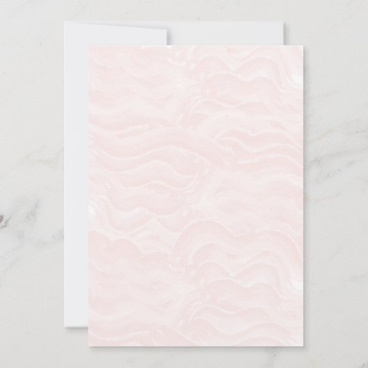 Roze Pyjama Party Slumber Streep Chic Kaart (Achterkant)