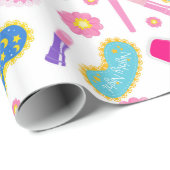 Roze Pyjamafeestje Cadeaupapier (Rol Hoek)
