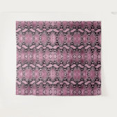 Roze Python Slangenhuid Achtergrond Wandkleed (Voorkant (horizontaal))