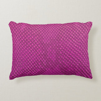 Roze Python: Slangenhuid textuur. Accent Kussen