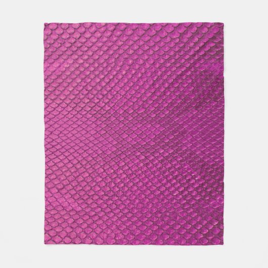 Roze Python: Slangenhuid textuur. Fleece Deken (Voorkant)
