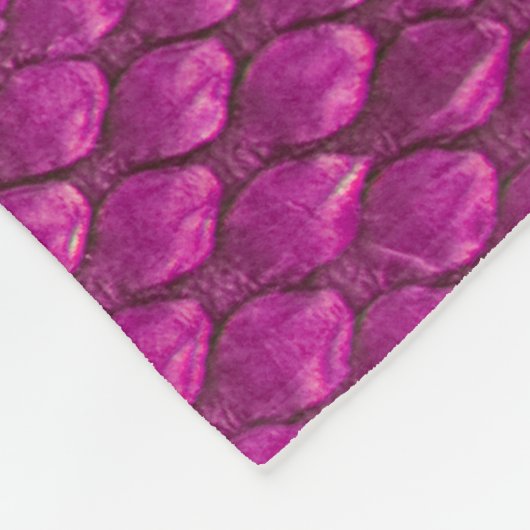 Roze Python: Slangenhuid textuur. Fleece Deken (Hoek)