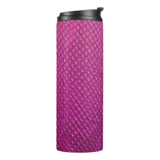 Roze Python: Slangenhuid textuur. Thermosbeker (Gedraaid links)