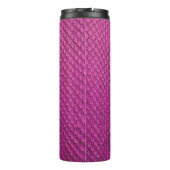 Roze Python: Slangenhuid textuur. Thermosbeker (Achterkant)