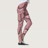 Roze Python Snake Print Vrouwen Leggings (Rechts)
