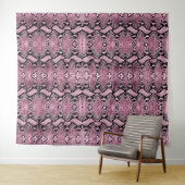 Roze Python Snakeskin-achtergrond Wandkleed (In Situ (horizontaal))
