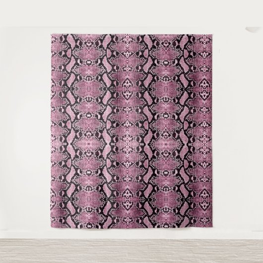 Roze Python Snakeskin-achtergrond Wandkleed (Voorkant)