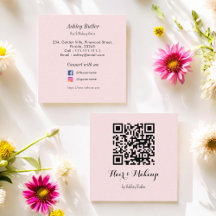 Roze QR-code Beauty Makeup Artist