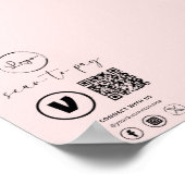 Roze QR Code Betaling - Scan naar Betalen Zakelijk Poster (Hoek)