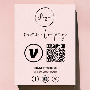 Roze QR Code Betaling - Scan naar Betalen Zakelijk Poster