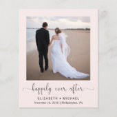 Roze QR-code Foto bruiloft-ontvangst uitnodiging (Voorkant)