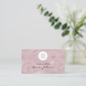 Roze QR-code foto make-up Visitekaartje (Staand voorkant)