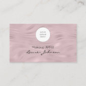Roze QR-code foto make-up Visitekaartje (Voorkant)