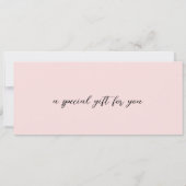 Roze QR-code Modern Business Cadeaubon (Achterkant)