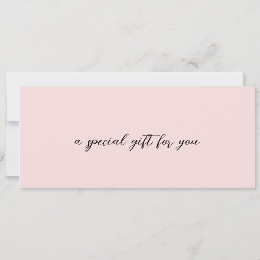 Roze QR-code Modern Business Cadeaubon (Achterkant)