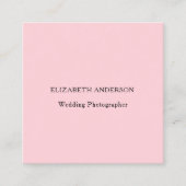 Roze QR-code sociale media Vierkante Visitekaartje (Voorkant)