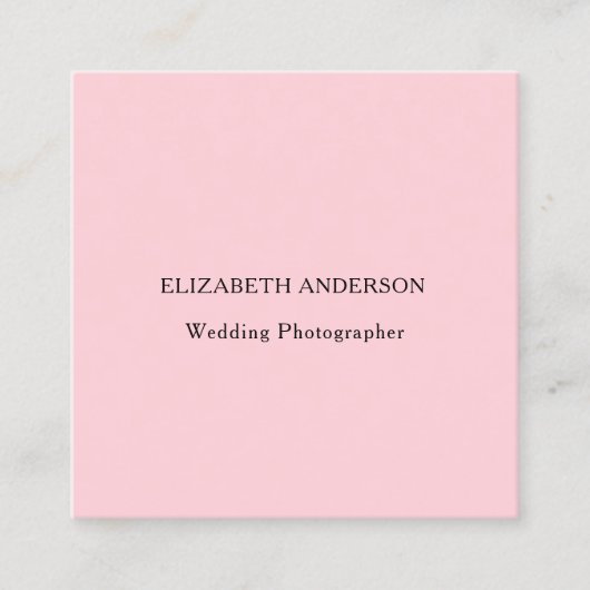 Roze QR-code sociale media Vierkante Visitekaartje (Voorkant)