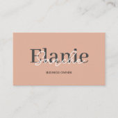 Roze QR Code Trendy Elegant Modern Visitekaartje (Voorkant)