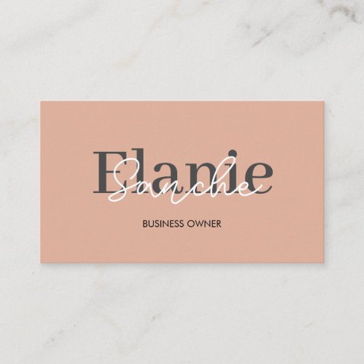 Roze QR Code Trendy Elegant Modern Visitekaartje (Voorkant)