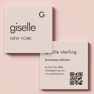 Roze QR-code Vierkante Visitekaartje