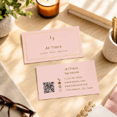 Roze QR-code Visitekaartje