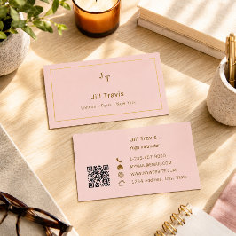 Roze QR-code Visitekaartje
