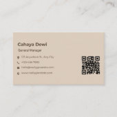 roze QR Code Visitekaartjes (Voorkant)
